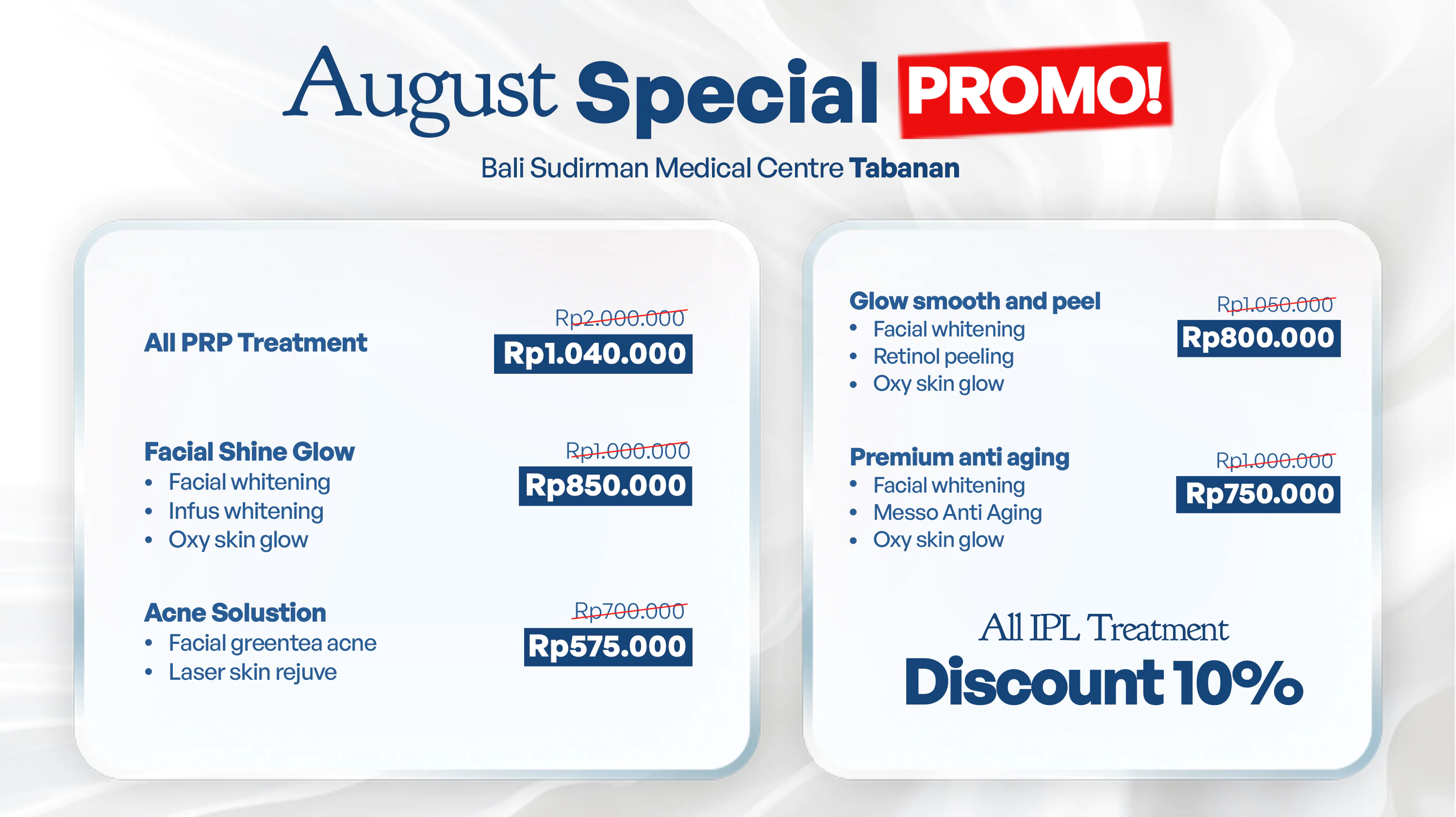 Promo Agustus - BSMC Tabanan